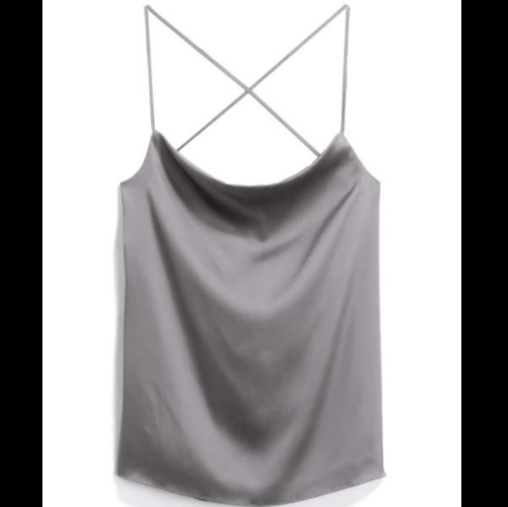 Grey Exposed Back Cami
